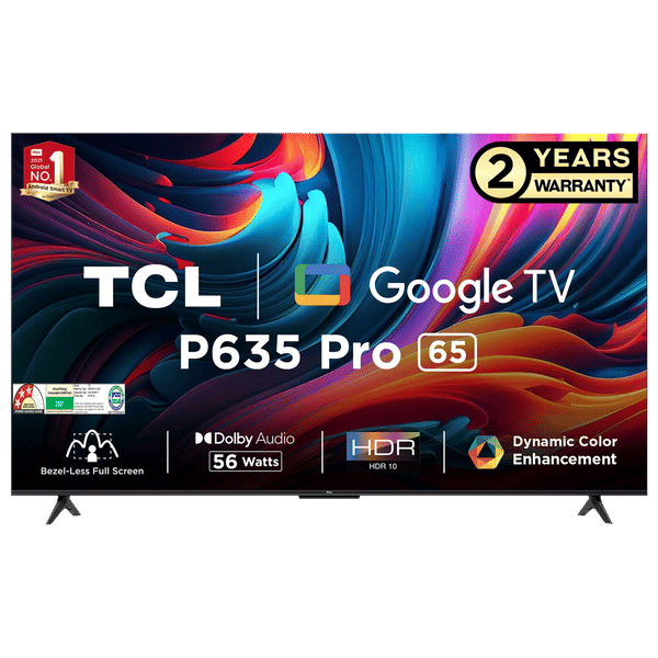 TCL 65P635 65インチ 4K 液晶テレビ スマートテレビ Google TV 4Kチューナー内蔵 2022年モデル Amazon 限定 Buy TCL 65P635 Pro 165 cm (65 inch) 4K Ultra HD LED Google TV with